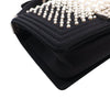 Chanel Old Medium Satin Pearl Embellished Boy Flap Secondhand