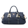 Prada Soft Calf Trimmed Tessuto Satchel Secondhand