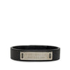 Leather Logo Plate Bangle - '10s Second-hand