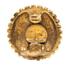 Chanel CC Gold Plated Round Clip on Earrings Secondhand