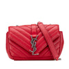 Saint Laurent Baby Sheepskin Chevron Classic Monogram Chain Bag Secondhand