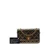 Chanel Quilted Iridescent Lambskin Tartan Button Wallet On Chain Secondhand