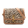 Saint Laurent Small Calf Hair Leopard Print Solferino Satchel In Box Secondhand