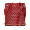 Chanel Paris Cosmopolite Medium Chevron Lambskin Bucket Bag Secondhand