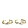 Chanel CC Gold Plated Crystal Chain Hoop Earrings Secondhand