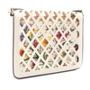 Gucci Medium Cutout Leather and Flora Canvas Traforata Flap Crossbody Secondhand