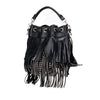 Saint Laurent Small Studded Calfskin Emmanuelle Fringe Bucket Bag Secondhand