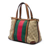 Gucci GG Canvas Web Rania Top Handle Bag Secondhand