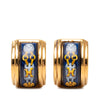 Hermès Gold Plated Enamel Cloisonne Clip On Earrings Secondhand