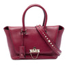 Valentino Leather Rockstud Demilune Satchel Secondhand