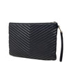 Saint Laurent Leather Chevron Monogram Document Holder Secondhand