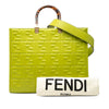 Fendi Medium Zucca Embossed Leather Sunshine Shopper Tote Secondhand