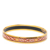 Hermès Narrow Mosaic Style Geometric Pattern Enamel Bangle 65 Secondhand