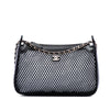 Chanel CC Mesh and Shiny Lambskin Clutch with Chain Secondhand