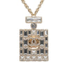 Chanel CC Gold Plated Strass Perfume Bottle Pendant Necklace Secondhand