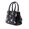 Prada Mini Brushed Leather Floral Print Galleria Double Zip Satchel Secondhand