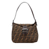 Fendi Zucca Canvas Double Flap Shoulder Bag Secondhand