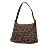 Fendi Zucca Canvas Double Flap Shoulder Bag Secondhand