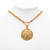 Chanel CC Gold Plated Medallion Pendant Necklace Secondhand