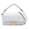 Fendi Zucca Embossed Leather Baguette Satchel Secondhand