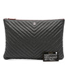 Chanel Large CC Chevron Caviar O Case Clutch Secondhand