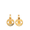 Chanel Gold Plated CC Turnlock Swing Clip on Earrings Secondhand