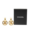 Chanel Gold Plated CC Turnlock Swing Clip on Earrings Secondhand