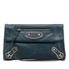 Balenciaga Chevre Motocross Metallic Edge Envelope Clutch Secondhand