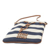Miu Miu Striped Canvas Logo Drawstring Handbag Secondhand