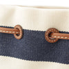 Miu Miu Striped Canvas Logo Drawstring Handbag Secondhand
