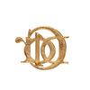 Dior Gold Plated Logo Brooch Secondhand