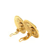 Chanel CC Gold Plated Oval Clip On Earrings Secondhand