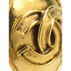 Chanel CC Gold Plated Oval Clip On Earrings Secondhand
