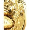 Chanel CC Gold Plated Oval Clip On Earrings Secondhand
