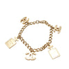 Chanel CC Gold Plated No 5 Perfume Bottle Charm Bracelet Secondhand