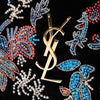 Saint Laurent Medium Floral Beaded Velvet Monogram Kate Crossbody Secondhand
