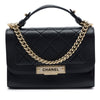 Chanel Small Quilted Grained Calfskin Label Click Flap Secondhand