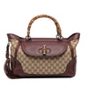 Gucci Medium GG Canvas New Bamboo Tassel Tote Secondhand