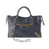 Balenciaga Goatskin Motocross Classic Metallic Edge City Satchel Secondhand