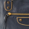 Balenciaga Goatskin Motocross Classic Metallic Edge City Satchel Secondhand