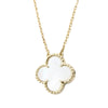Van Cleef and Arpels 18K Yellow Gold and Mother of Pearl Vintage Alhambra Necklace Secondhand