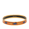 Hermès Narrow Floral and Wheat Enamel Bangle 62 Secondhand