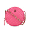 Chanel CC Quilted Caviar Round Clutch With Chain Secondhand