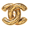 Chanel CC Gold Plated Quilted Brooch Secondhand