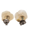 Chanel CC Resin Gold Plated Camellia Push Back Earrings Secondhand