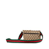 Secondhand Gucci GG Canvas Web Double Pocket Belt Bag