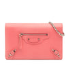 Balenciaga Grained Calfskin Motocross Classic Wallet on Chain Secondhand