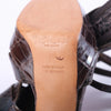 SECOND HAND Yves Saint Laurent Rive Gauche Brown Croc-Effect Platform Sandals