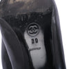 Secondhand Chanel Black Leather CC Cap-Toe Pumps