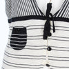 Kenzo Black and White Striped Cotton Top - 2000s Second hand